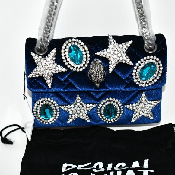 Kurt Geiger London Velvet MINI Kensington Novelty Crossbody Bag in Blue #5018780 - Picture 4 of 9